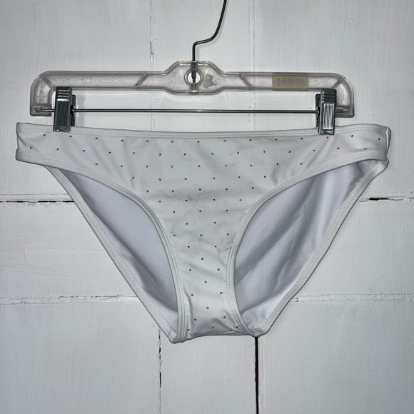 Aerie White Gold Dot Bikini Set, Size L - Picture 4 of 6